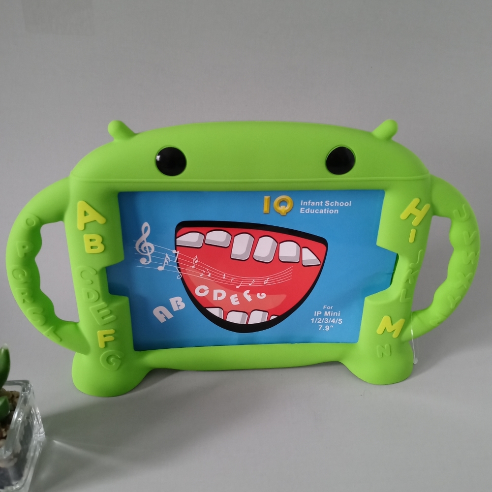 Case Silicone for iPad  Mini  1/2/3/4/5  New 7.9  Inch  New Green With Holder